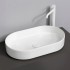 Lavabo da appoggio ovale 60 in ceramica bianco opaco  Epsilon 