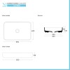 Lavabo da appoggio rettangolare 65 in ceramica nero opaco  Epsilon 