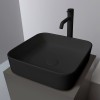 Lavabo da appoggio quadrato 40 in ceramica nero opaco  Epsilon 