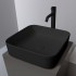 Lavabo da appoggio quadrato 40 in ceramica nero opaco  Epsilon 