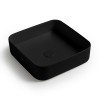 Lavabo da appoggio quadrato 40 in ceramica nero opaco  Epsilon 