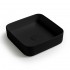 Lavabo da appoggio quadrato 40 in ceramica nero opaco  Epsilon 