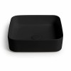 Lavabo da appoggio quadrato 40 in ceramica nero opaco  Epsilon 