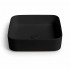 Lavabo da appoggio quadrato 40 in ceramica nero opaco  Epsilon 