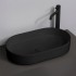 Lavabo da appoggio ovale 60 in ceramica nero opaco  Epsilon 