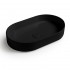 Lavabo da appoggio ovale 60 in ceramica nero opaco  Epsilon 