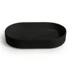 Lavabo da appoggio ovale 60 in ceramica nero opaco  Epsilon 