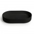 Lavabo da appoggio ovale 60 in ceramica nero opaco  Epsilon 