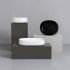 Lavabo da appoggio 50 cm ovale in ceramica bianco lucido  Milos