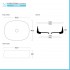 Lavabo da appoggio 50 cm ovale in ceramica bianco lucido  Milos