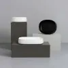 Lavabo da appoggio 50 cm ovale in ceramica bianco opaco  Milos