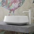Lavabo da appoggio in ceramica bianco lucido rettangolare 50 cm  Aris