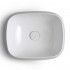Lavabo da appoggio in ceramica bianco lucido rettangolare 50 cm  Aris