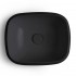 Lavabo da appoggio in ceramica nero opaco rettangolare 50 cm  Aris