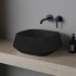 Lavabo da appoggio in ceramica nero opaco quadrato 42 cm  Aris