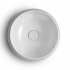 Lavabo da appoggio in ceramica bianco lucido tondo 42 cm  Aris