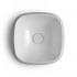 Lavabo da appoggio in ceramica bianco opaco quadrato 42 cm  Aris