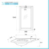 Mobile bagno a terra 75 noce con lavabo specchio e lampada  Romantica
