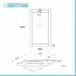 Mobile bagno a terra 75 noce con lavabo specchio e lampada  Romantica