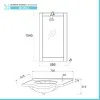Mobile bagno a terra 75 bianco decape con lavabo e specchio  Romantica