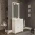 Mobile bagno a terra 75 bianco decape con lavabo e specchio  Romantica