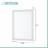 Specchio bagno 57x67 cornice bianco effetto legno reversibile Wood