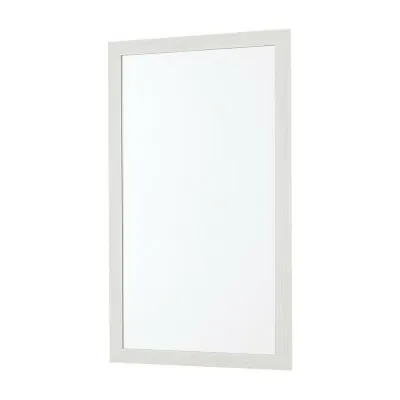 Specchio bagno 67x87 cornice bianco effetto legno reversibile Wood