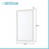 Specchio bagno 67x87 cornice bianco effetto legno reversibile Wood