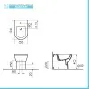 Sanitari filomuro Rimless con scarico universale e copriwater  Round