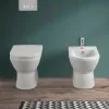 Sanitari filomuro Rimless con scarico universale e copriwater  Round