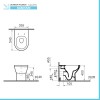 Wc filomuro Rimless in ceramica lucida scarico universale  Round 