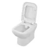 Wc filomuro senza brida in ceramica scarico universale  Square 