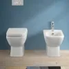 Wc filomuro senza brida in ceramica scarico universale  Square 