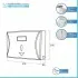 Distributore salviette piegate Z-V capienza 200 in ABS bianco 