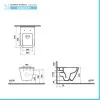Sanitari sospesi Rimless scarico universale e copriwater  Square
