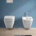 Sanitari sospesi Rimless scarico universale e copriwater  Square