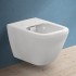 Wc sospeso senza brida Rimless in ceramica bianco lucida  Square 