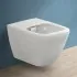 Wc sospeso senza brida Rimless in ceramica bianco lucida  Square 