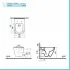 Wc sospeso senza brida Rimless in ceramica bianco lucida  Square 
