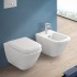 Wc sospeso senza brida Rimless in ceramica bianco lucida  Square 