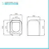 Copriwater originale serie Venti softclose in termoindurente bianco