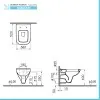 Wc sospeso senza brida Rimless bianco in ceramica lucida  Venti 