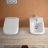 Wc sospeso senza brida Rimless bianco in ceramica lucida  Venti 