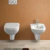 Wc sospeso senza brida Rimless bianco in ceramica lucida  Venti 