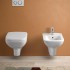 Sanitari sospesi Rimless in ceramica lucido e copriwc originale  Venti