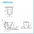 Wc filomuro con brida in ceramica bianca con scarico universale  Pestum 