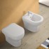 Wc filomuro con brida in ceramica bianca con scarico universale  Pestum 