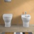 Wc filomuro con brida in ceramica bianca con scarico universale  Pestum 