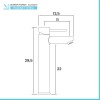 Miscelatore lavabo alto acciaio spazzolato e piletta click-clack  York