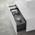 Mobile bagno 80 cm bianco lucido con lavabo sospeso e specchio Iside